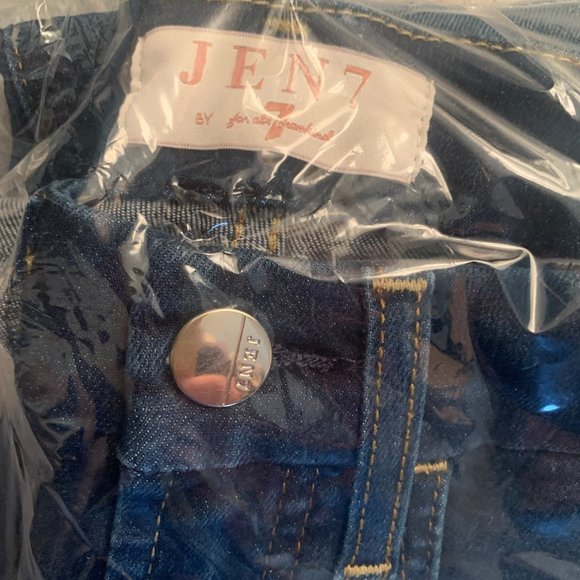 NWT JEN7 BY 7 FOR ALL MANKIND SLIM BOYFRIEND JEANS DARK VINTAGE 00 - Picture 6 of 12